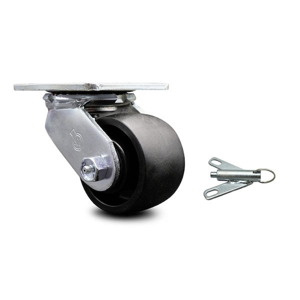 3.25 Inch Glass Filled Nylon Swivel Caster with Ball Bearing and Swivel Lock SCC